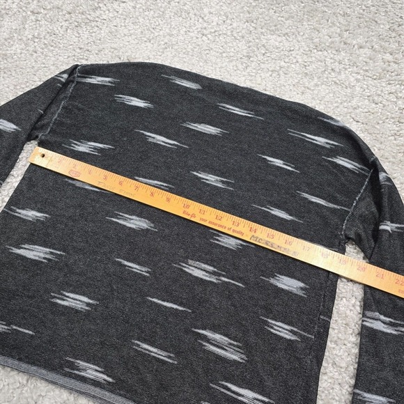 Eileen Fisher Shirt Womens XS Gray Long Sleeve Pullover Boat Neck Tencel Aztec - Picture 7 of 10